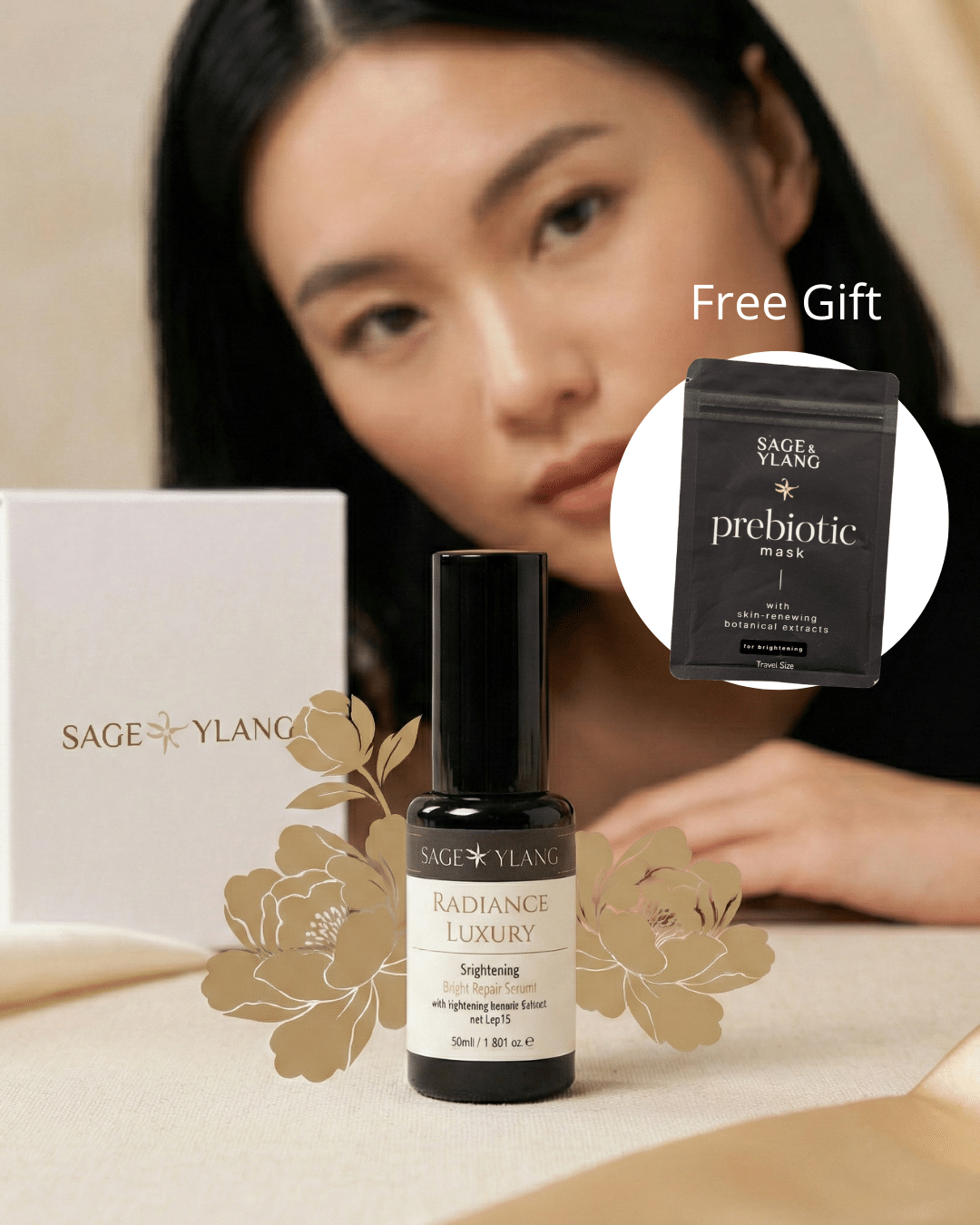 Purchase any full size bottle (Radiance Defence or Luxury) Receive a FREE Prebiotic Mask (Brightening) (Worth $15) (4) Purchase any full size bottle (Radiance Defence or Luxury) Receive a FREE Prebiotic Mask (Brightening) (Worth $15) (4)